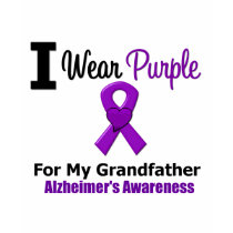 Alzheimer's Disease Purple Ribbon Grandfather t-shirts by giftsforawareness Alzheimer's Disease Purple Ribbon Grandfather t-shirts