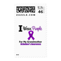 Alzheimer's Disease Purple Ribbon Grandmother Postage