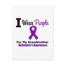 Alzheimer's Disease Purple Ribbon Grandmother Post Card