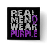 Alzheimer's Disease Real Men Wear Purple Pinback Button