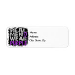 Alzheimer's Disease Real Men Wear Purple Custom Return Address Label
