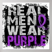 Alzheimer's Disease Real Men Wear Purple Posters
