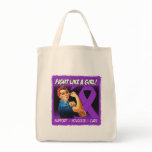 Alzheimers Disease Rosie Riveter Fight Like a Girl bags