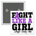 Alzheimers Disease Sporty Fight Like a Girl Button