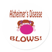 Alzheimer'S Disease Round Stickers