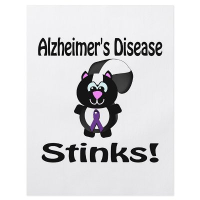 Alzheimers Disease Stinks Skunk Awareness Personalized Flyer by super_shop