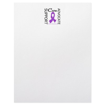 Alzheimer's Disease Support Advocate Cure Letterhead by giftsforawareness