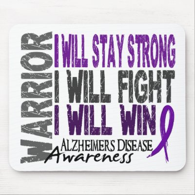 Alzheimer's Disease Warrior Mousepads by awarenessgifts