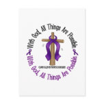 Alzheimer's Disease WITH GOD CROSS 1 Postcard