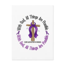Alzheimer's Disease WITH GOD CROSS 1 Postcard