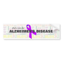 Alzheimer's Inspirational Words Bumper Stickers