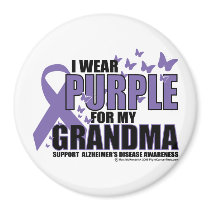 Alzheimers Purple For GRANDMA Refrigerator Magnet