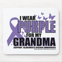 Alzheimers Purple For GRANDMA Mouse Mats