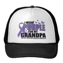 Alzheimers: Purple For GRANDPA Trucker Hats