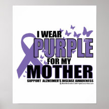 Alzheimers: Purple For MOTHER Print