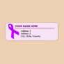 Alzheimer's Purple Ribbon Return Address Labels