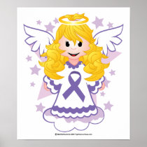 Alzheimers Ribbon Angel Poster