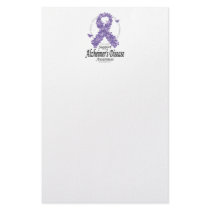 Alzheimers Ribbon of Butterflies stationery