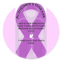 ALZHEIMER'S RIBBON STICKER