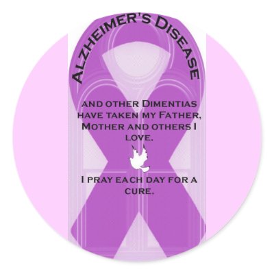 ALZHEIMER'S RIBBON STICKER by KABSANNIE
