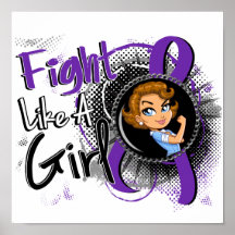 Alzheimer's Rosie Cartoon FLAG Posters
