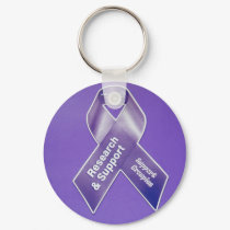 Alzheimer's Support Groupie Ribbon keychains