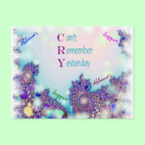 Alzheimer's Support Postcard by deesbasenjis Alzheimer's Support Postcard
