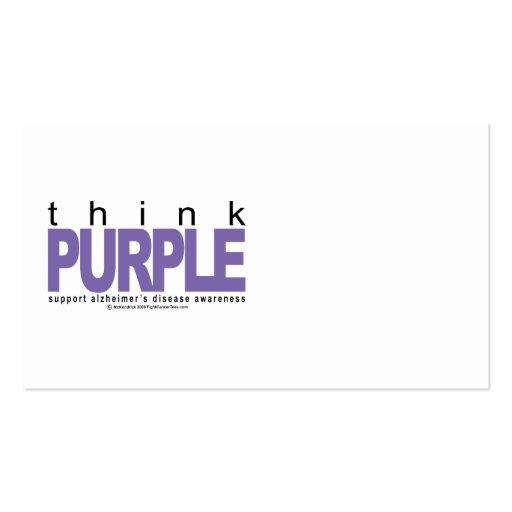 Alzheimers THINK Purple Business Cards