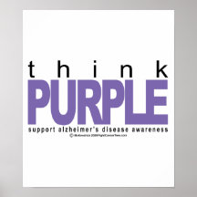 Alzheimers THINK Purple Print