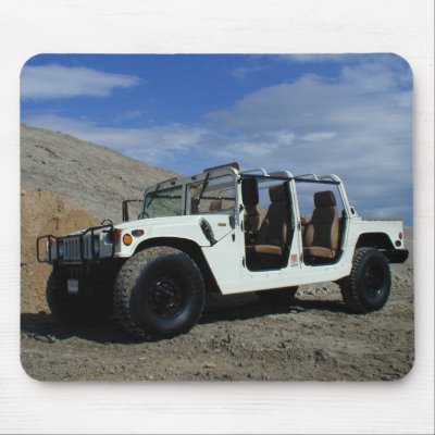 Great investment! AM General Hummer H1 Mousepad by CarPictures. White AM General Hummer H1.