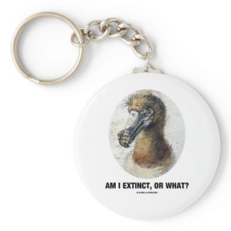 Am I Extinct, Or What? (Dodo Bird Portrait) Key Chains
