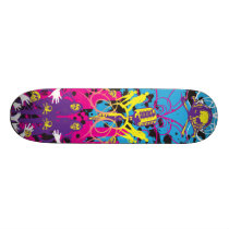 AM Radio "Skulls & Mics" skateboards