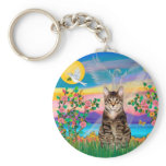 Am. SH Tabby Tiger Cat - Guardian Angel (#2) Key Chain