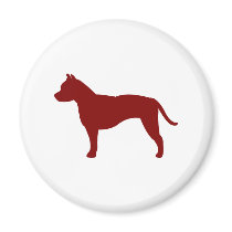 Am Staffordshire Terrier (Red) magnets