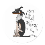 Am Wild Animal Round Sticker