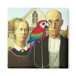 Amacaw Gothic Square Magnet
