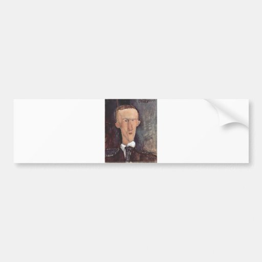 Amadeo_Modigliani - Portrait of Blaise Cendrars Bumper Sticker