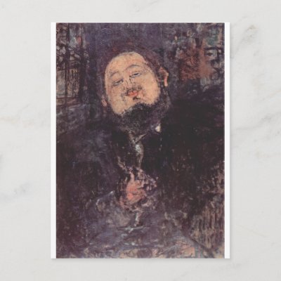 Amadeo Modigliani - Porträt des Diego Rivera 1914 Post Card