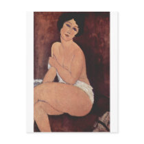 Amadeo Modigliani - Sitzender Akt auf in Sofa 1917 Post Card
