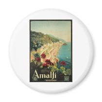 Amalfi Italia Italy Vintage Travel Art 1927 Fridge Magnets