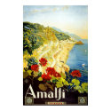 Amalfi Italian Coast Vintage Travel Poster posters