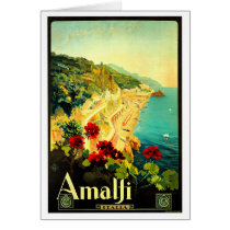 Amalfi Italy Italia VintageTravel Advertisement Cards