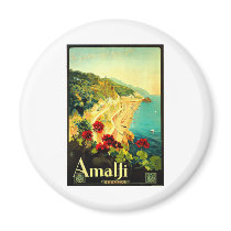 Amalfi Italy Italia VintageTravel Advertisement Magnets