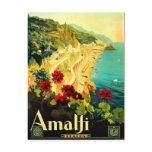 Amalfi Italy Italia VintageTravel Advertisement Postcards