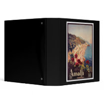Amalfi, Italy  Vintage Travel Poster Binder