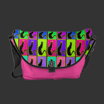 Amanda Kitty Pop Art messenger bags