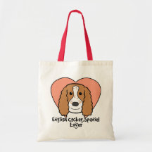Amante de cocker spaniel del inglés bolsas