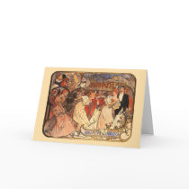Amants, Alphonse Mucha Card