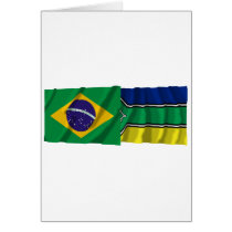Amapá & Brazil Waving Flags Greeting Card