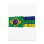 Amapá & Brazil Waving Flags Post Card